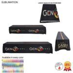 Tradeshow Factory 12ftLazerCut 4-Sided Sublimated Table Cover Drape Style Closed Back on 2 X 6ft Tables Combined 005D68AC6DBD1F3DE7946F2C090BD761
