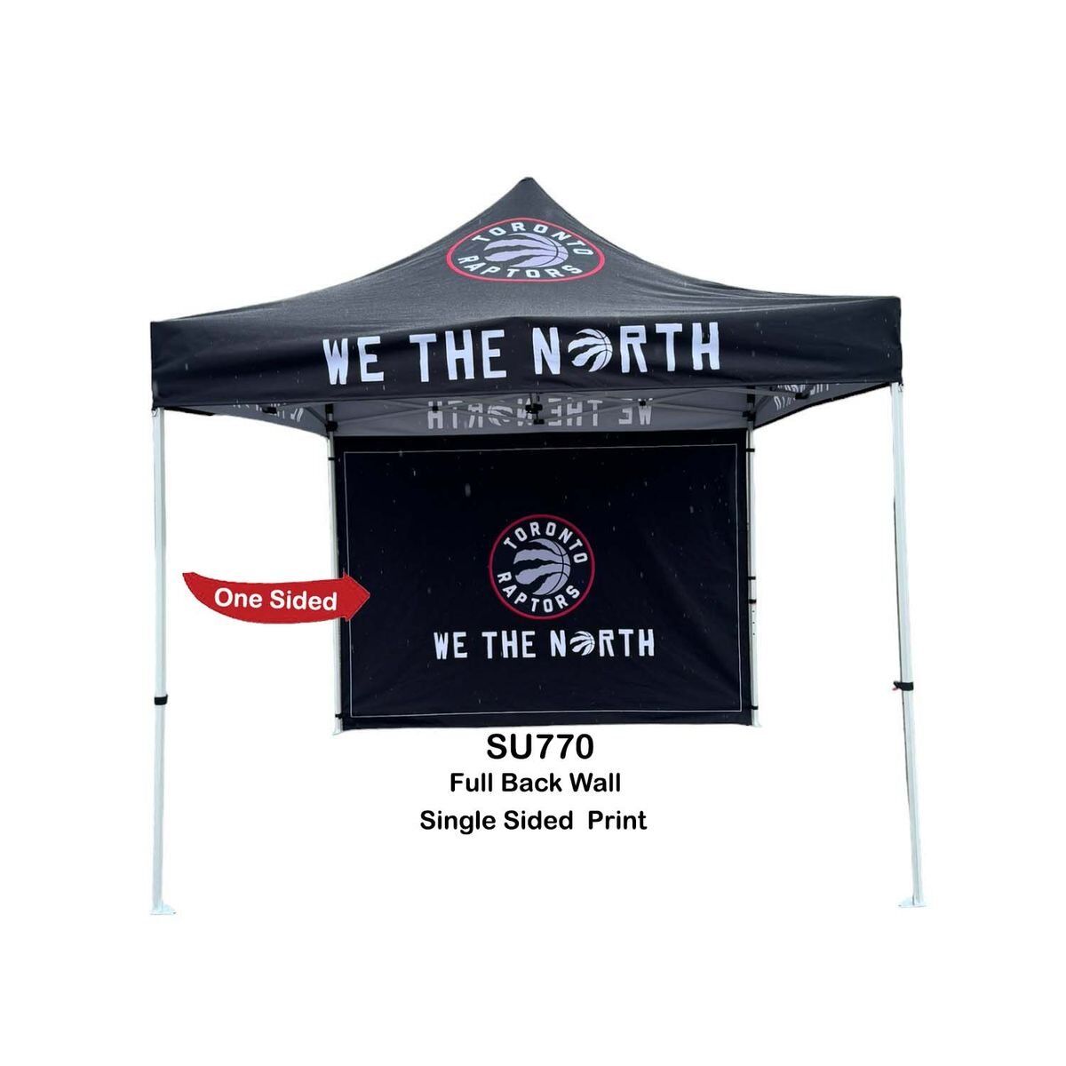 24 Hr Express Ship - Full Back Wall for 10x10 Tent Kit, Sublimated, Single Sided Print, Sublimated Single-Sided Print, Fast-Ship Full Back Wall