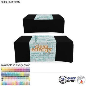 Quick Ship sublimated table runner, 48 Hr Quick Ship - Sublimated Table Runner, 30x60, Covers Front and Top of the table
