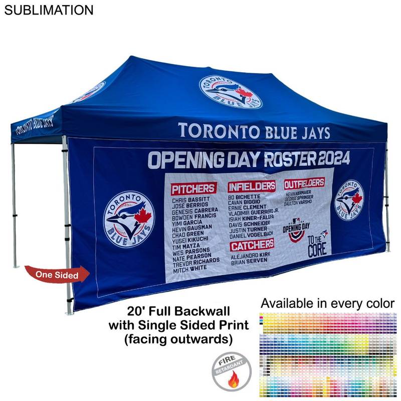 18719620B6BAC373B7D2A5EA21FF6AF3 Tradeshow Factory Sublimated 20ft Tent Back Wall Single-Sided for 10x20 Tent Kit — Ships 48hr Canada