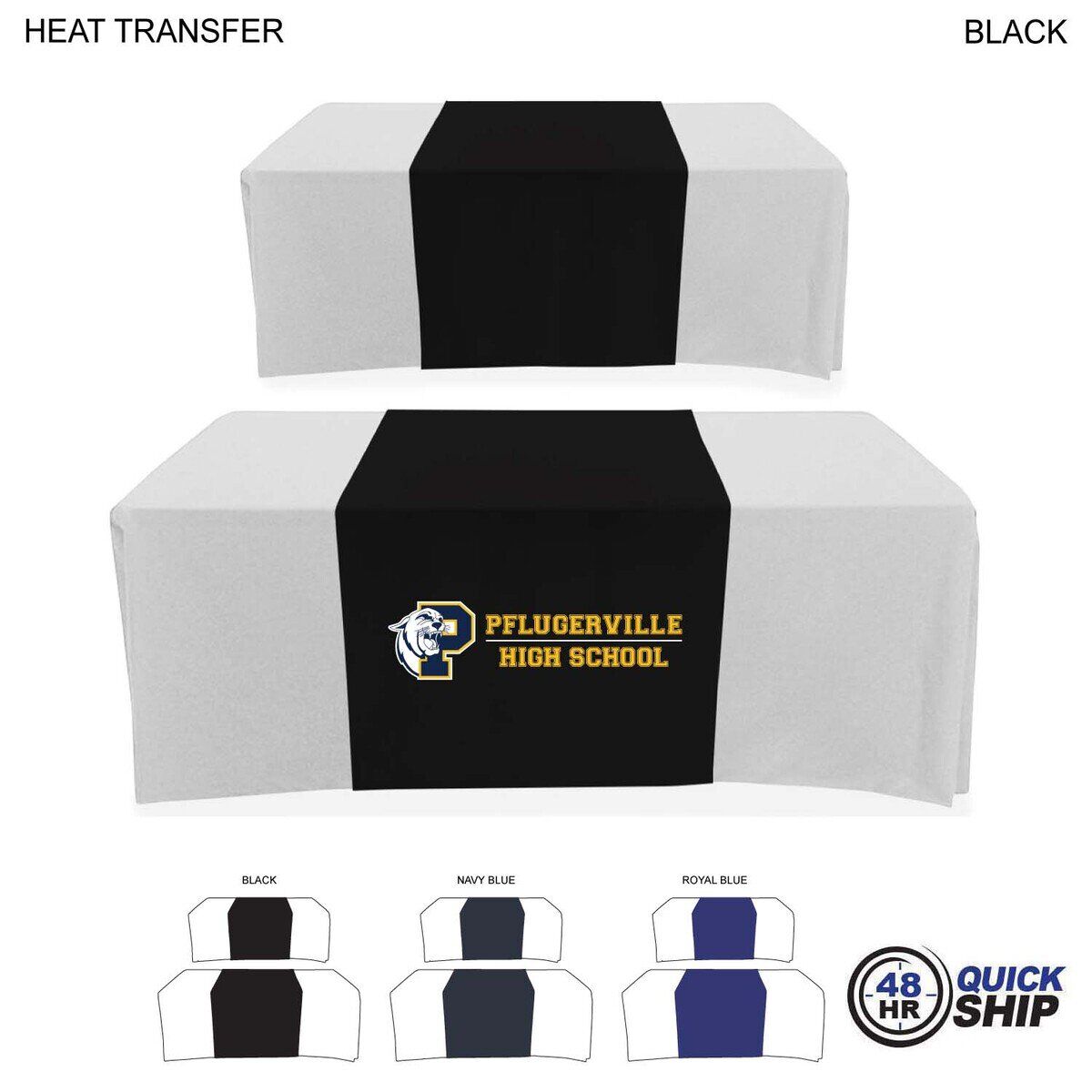 Custom Table Runner 30×90 Polycotton Twill Full Coverage - 48hr Ship Toronto Canada