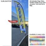 Tradeshow Factory 13ft Medium Feather Flag Kit Single-side Full-Colour Print Outdoor Spike Base + Carry Bag 233383066CA4F538BAAF4046A2BD4C75