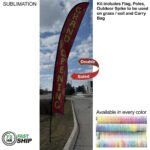Tradeshow Factory 72-Hr Fast X-large Feather Flag Kit 19ft Double-Sided Full-Colour Graphics with Spike Base + Carry Bag — Ships 72hr Canada 2AE754AC086807D7B3AE11F0B0EA2793