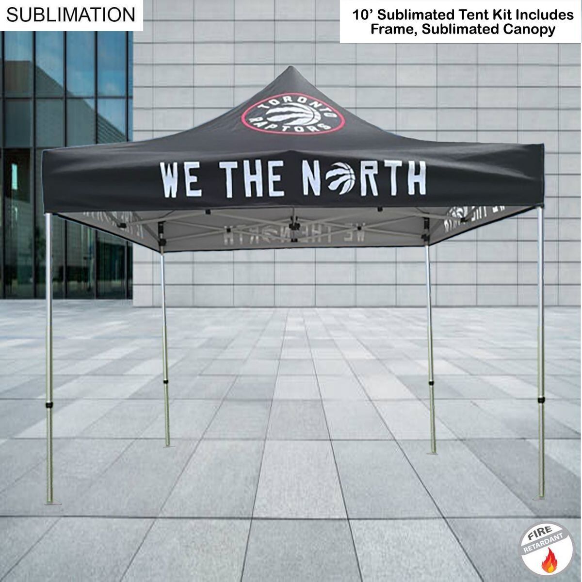 2CA4D14AAA285108BB0BCCA703A93287 10' Premium Sublimated Tent Kit, Includes Premium 40mm Aluminum Frame and Canopy only