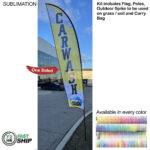 Tradeshow Factory 72-Hour Fast-13ft Medium Feather Flag Kit Full-Colour Single-side Graphics + Spike Base + Carry Bag — Ships 72hr Canada 2CBC3EB639444F6B7934E00837B99201