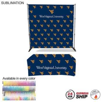 24hr Express Ship Booth Package 24Hr Express Ship- Tradeshow Booth Package 8' Expanding Display and 6' Sublimated PREMIUM Tablecloth