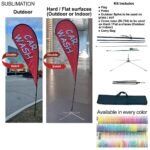 Tradeshow Factory 12ft Medium Teardrop Flag Kit Full-Colour Graphics Double-Sided Outdoor Spike Base Indoor Use 511EC1F90D979DDF3E4D36E6EDFE9B35