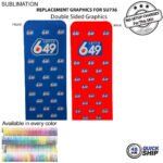 48 Hour Quick Ship - Replacement Graphics Double Sided Banner Design 3'W x 90"H EuroFit Tension Fabric Slip on cover 567DDB6D7E9297ABDDFDED3D8ACCE4B9