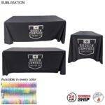 Tradeshow Factory Sublimated PREMIUM Drape-style Table Cover for 6ftTable Closed Back with Rounded Corners — Ships 24hr Canada 57DA284FF59735C3F176AE9ED35B94DB