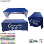 Tradeshow Factory Sublimated PREMIUM Table Cover for 6ftTable Drape Style Open Back Rounded Corners — Ships 72hr Canada 5C19EEF03024AB4A86677392A34A71AB