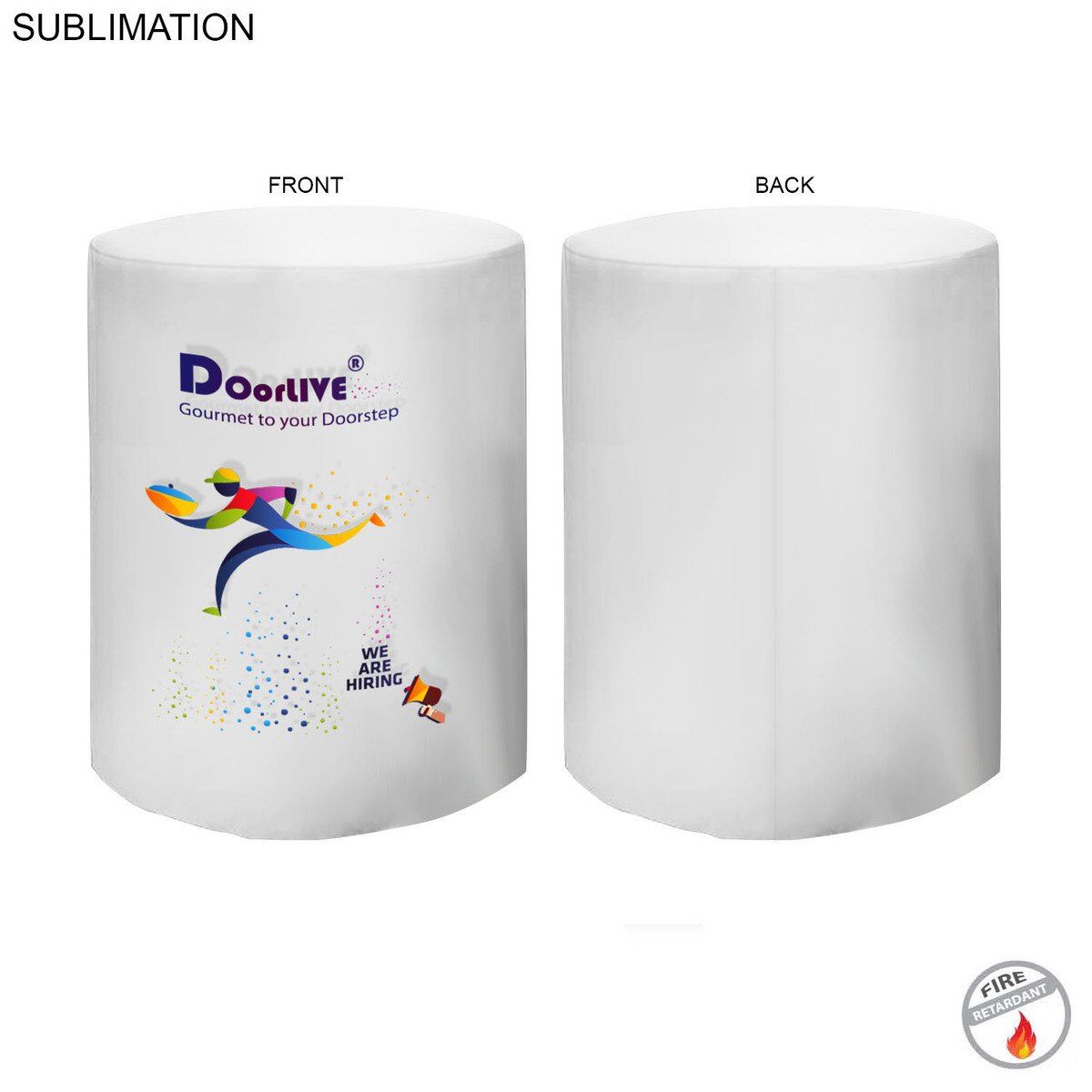 5D33E34B734B002F9BBAC18CC62DE044 Cruiser Tablecloth Throw, Sublimated Round Fitted Cruiser White Tablecloth Throw, Sublimated Full color