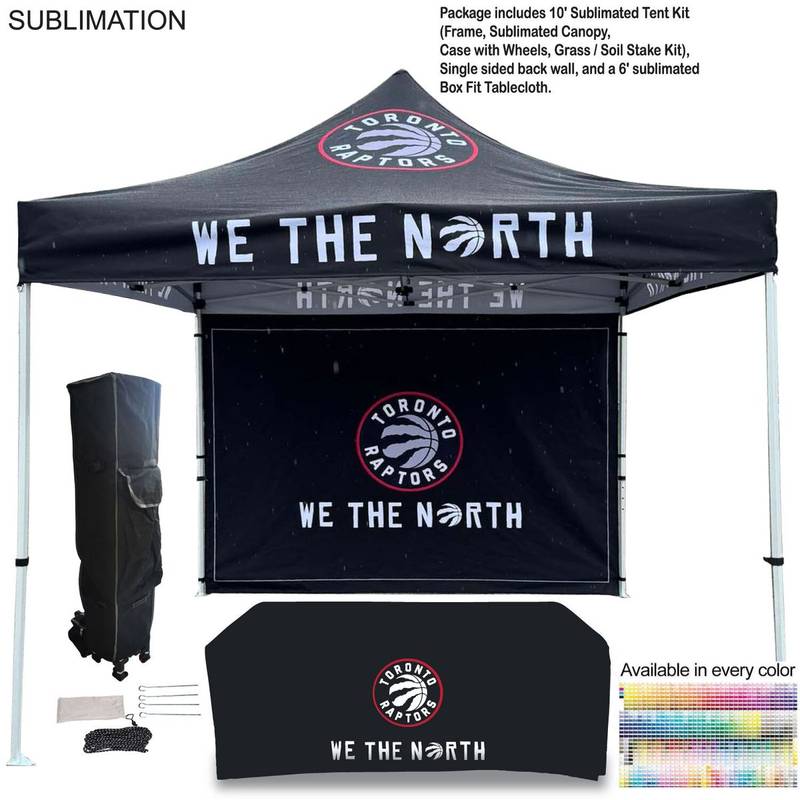 24Hr Express Ship - Deluxe Event Package, 10' Tent kit, Single sided backwall, 6' Box Fit Tablecloth, Fast Ship - Full Tent Package, Fast-Ship Deluxe Event Package, Express-Ship Deluxe Event Package