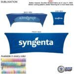 Tradeshow Factory Sublimated Stretch Curved Fit Table Cover Throw for 8ft Table 3-Sided Open Back — Ships 48hr Canada 5EA5467B414ACA3BEC3524B1CC58A162