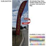 Tradeshow Factory 19ft Extra-large Double-Sided Feather Flag Kit with Full-Colour Graphics Outdoor Spike Base + Carry Bag 65A44AEC128B12D93E00FBF4CD89B796