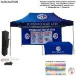 Tradeshow Factory 72-Hour Fast-Deluxe Event Package 20ftSublimated Tent + 20ftBackwall + 6ftBox-Fit Table Cover — Ships 72hr Canada 72-Hour Fast-Ship Deluxe Event Package