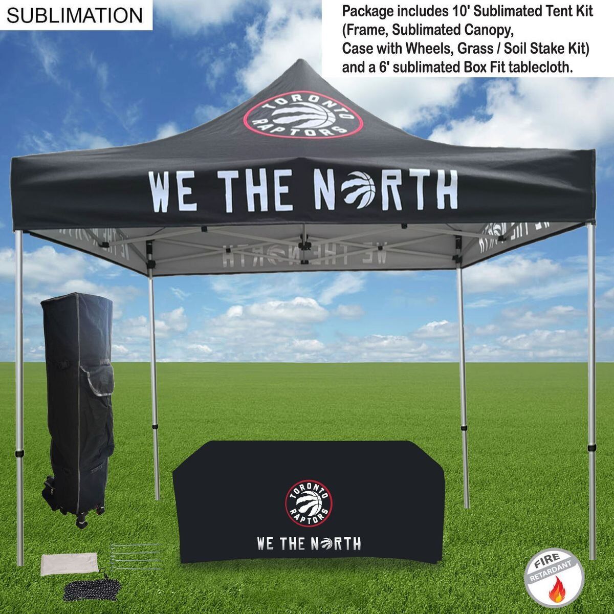 761983311EE5F7E901917E1823EFD57B Event Package, 10' Premium sublimated Tent Kit and 6' Sublimated Box Fit Tablecloth (Best Seller)
