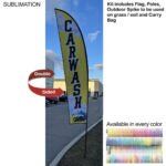 Tradeshow Factory 13ft Medium Feather Flag Kit Double-Sided Full-Colour Graphics Spike Base + Carry Bag 797F0A5FDB3FB1AE6220F74B365E6EE3