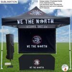 Tradeshow Factory Deluxe Event Package 10ftSublimated Tent Kit Single-Sided Backwall + 6ftBox Fit Table Cover 8839F690E696E5C494F7A4596FD41C80