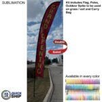Tradeshow Factory 48-Hour Quick-19ft XL Feather Flag Kit Full-Colour Double-Sided Graphics + Spike Base + Carry Bag — Ships 48hr Canada 960C912267371F8E0EBB32EBA4A6D6DB