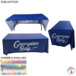 Tradeshow Factory Sublimated PREMIUM Table Cover for 6ftTable Drape Style 3-Sided Open-back Rounded Corners 9B4AB055C8F61987139A135C9D6B9441