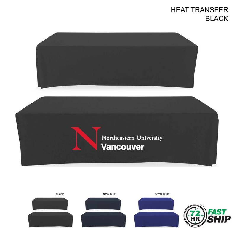 72 Hour Fast Ship - Polycotton Twill Table Cloth Throw for 8' Table, Drape style, 4 sided, Closed Back