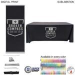 Tradeshow Factory Premium Sublimated Table Cover Deluxe Tradeshow Package Deluxe Retractable Banner A3B97CA8A74EDDB7593BB927C20E5507
