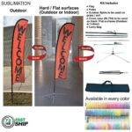 Tradeshow Factory 72-Hr Fast 10ftSmall Feather Flag Kit Double-Sided Full-Colour Graphics with Indoor/outdoor Base — Ships 72hr Canada A9DA1603B58F5EFF354D2D576EF0FD6D