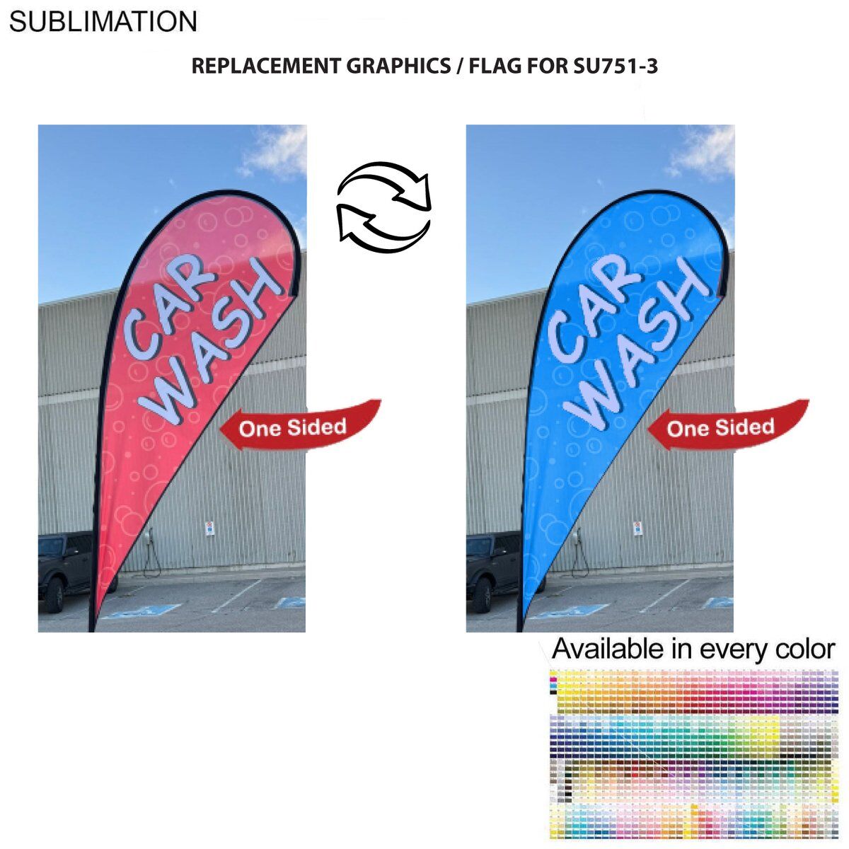 AD7A8383CCEBA59FE1753BD944D5352B Medium Tear-Drop Flag Kit Replacement Flag for 12' Medium Tear Drop Flag Kit, Full Color Graphics One Side