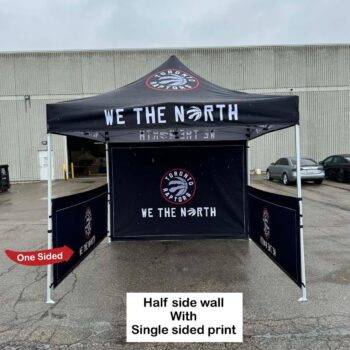 24 Hr Express Ship - Half Side Wall for 10x10 Tent Kit, Sublimated, Single Sided Print, 24-Hour Express-Ship Half Side Wall, Fast-Ship Half Side Wall