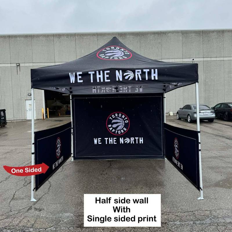 24 Hr Express Ship - Half Side Wall for 10x10 Tent Kit, Sublimated, Single Sided Print, 24-Hour Express-Ship Half Side Wall, Fast-Ship Half Side Wall