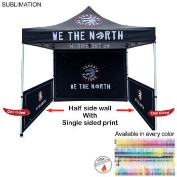 Sublimated Single-Sided Print, Half Side Wall for 10x10 Tent Kit, Sublimated, Single Sided Print