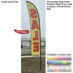 Tradeshow Factory 15ftLarge Feather Flag Kit Full-Colour Graphics One Side Outdoor Spike Base and Bag Included BCA274748AF6DA84AAE64FC02BD39F50