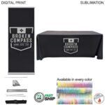 Tradeshow Factory Deluxe Tradeshow Package Deluxe Retractable Banner + 6ftPremium Sublimated Table Cover — Ships 72hr Canada C29D2A5238B759D33DA5444144623C29