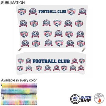 Quick Ship Tradeshow Booth Package 48Hr Quick Ship -Tradeshow Booth Package, 10' EuroFit Tension Fabric Display & PREMIUM 8' Tablecloth