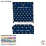 Tradeshow Booth Package Deluxe, 8' Expanding Display Wall and 6' Sublimated PREMIUM Tablecloth