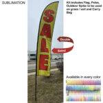 Tradeshow Factory 15ft Large Feather Flag Kit Full-Colour Double-Sided Graphics + Spike Base + Carry Bag DDAAC12BF54818DD8E95A62D458CF366