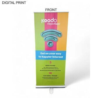 Premium Pull Up Retractable Banner w/ Double sided Graphics, (33.5x79), Standard base