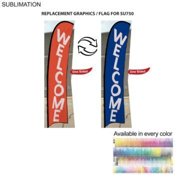 Replacement Flag for 10-foot, Replacement Flag for 10' Small Feather Flag Kit, Full Color Graphics One Side