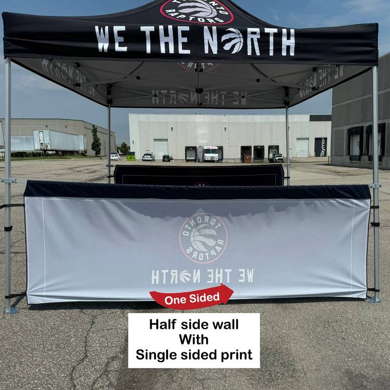 EDED6397392CBFDAEA158D483CC5CB17 48 Hr Quick Ship - Half Side Wall for 10x10 Tent Kit, Sublimated, Single Sided Print, Sublimated Single-Sided Print