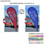 Medium Tear-Drop Flag Kit Double-sided Full-color graphics Replacement Flag for 12' Medium Tear Drop Flag Kit, Full Color Graphics Double Sided
