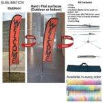 Tradeshow Factory 10ft Small Feather Flag Kit Full-Colour Graphics Double-Sided Outdoor Spike Base Indoor Cross Base FE0FB8384A4AA5238343551BE382C39A