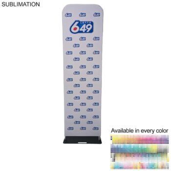 2'W x 90"H EuroFit Tension Fabric Banner with Steel Base, Graphics Double Sided