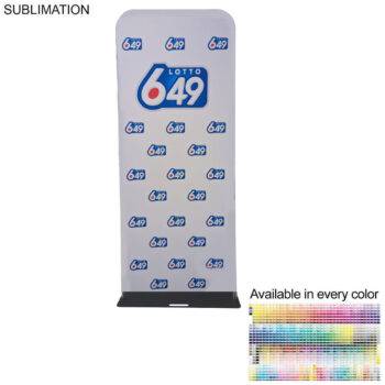 3'W x 90"H EuroFit Tension Fabric Banner with Steel Base, Graphics Double Sided, EuroFit Tension Fabric Banner