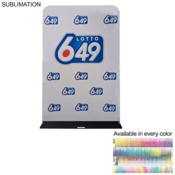 72 Hr Fast Ship 5'W x 90"H EuroFit Tension Fabric Banner with Steel Base, Graphics Double Sided