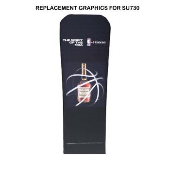 Replacement Graphics Double Sided Banner Design 2'W x 78"H EuroFit Tension Fabric Slip on cover