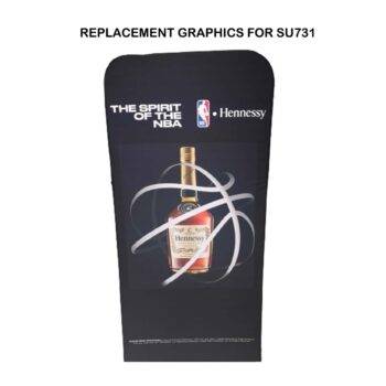 72-Hour Fast Ship Replacement Graphics 24 Hour Express Replacement Graphics Double Sided Banner Design 3'W x 78"H EuroFit Tension Fabric Slip on cover