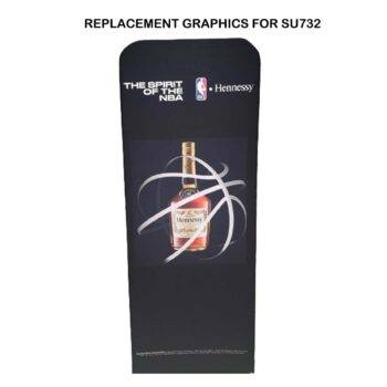 24-Hour Express Replacement Graphics Replacement Graphics Double-Sided Banner Replacement Graphics Double Sided Banner Design 3'W x 96"H EuroFit Tension Fabric Slip on Cover