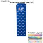 72 Hour Fast Ship, 24-Hour Express Ship Replacement Graphics Double Sided Banner Design 2'W x 90"H EuroFit Tension Fabric Slip on cover
