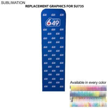 72 Hour Fast Ship, 24-Hour Express Ship Replacement Graphics Double Sided Banner Design 2'W x 90"H EuroFit Tension Fabric Slip on cover