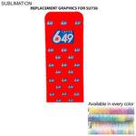 24 Hour Express Ship -Replacement Graphics Double Sided Banner Design 3'W x 90"H EuroFit Tension Fabric Slip on cover SU746